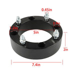For Polaris Ranger RZR Wheel Spacers 4x156 2" 131mm M12x1.5 4Pcs Silver 2013+