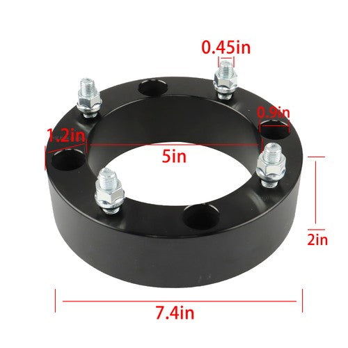 For Polaris Ranger RZR Wheel Spacers 4x156 2" 131mm M12x1.5 4Pcs Silver 2013+