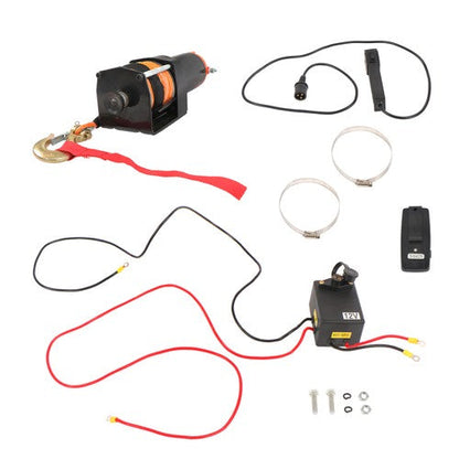 2500 lbs Electric Winch 50ft Synthetic Rope 12VDC/1.2HP Wireless & Wired Remote