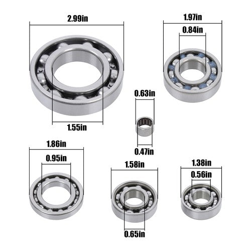 822236 HR00055/HR00057/K078 For Honda TRX 350 full bearing+full oil seal 18PCS