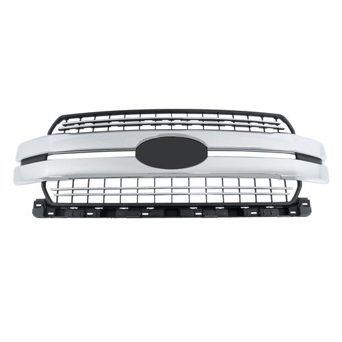 New For Ford F-150 F150 2018-20 Lariat Style Front Bumper Grille Grill Chrome
