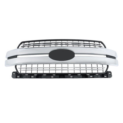 New For Ford F-150 F150 2018-20 Lariat Style Front Bumper Grille Grill Chrome