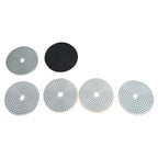 5 Inch Diamond Concrete Polishing Pads Wet Dry Set for Quartz Marble Stone NEW