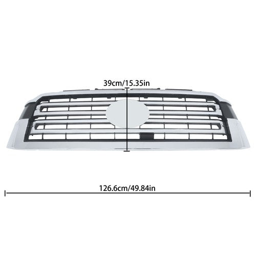 Front Bumper Upper Grille Chrome New Fit For Toyota Sequoia 2018 19-22 Plastic