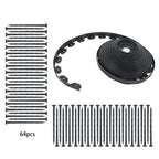 Garden Edging Landscape Edging with 64 8in Spikes for Lawn 1.5 Inch 100FT Black