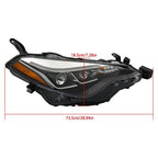 Headlight Assembly Projector For Toyota Corolla 2017-2019 Halogen Black Right