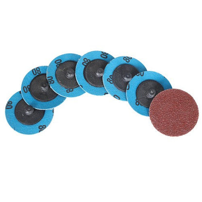71PCS 2" Roll Lock Sanding Discs Set W/ 1/4 Holder Die Grinder Quick Change Disc