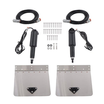 15001-101 9"x12" Standard Boat Trim Tab Kit 12V No Switch For 16-25 Foot Vessels