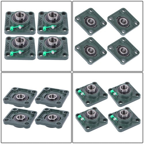 4Pcs UCP204-12 Cast Iron Pillow Block Flange Bearings - 3/4" hole with seat