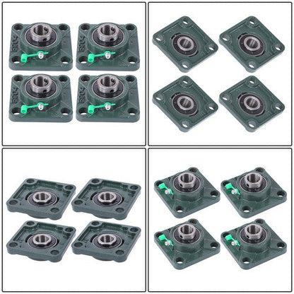 4Pcs UCP204-12 Cast Iron Pillow Block Flange Bearings - 3/4" hole with seat