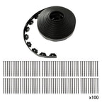 80ft Landscape Edging with 100 Spikes Garden Edging for Lawn 2 Inch Tall