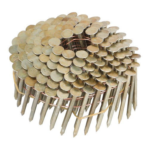 7200Pcs 1-3/4" × 0.12" 15 Degree Coil Roofing Nail 3/8" Head Diameter Galvanized