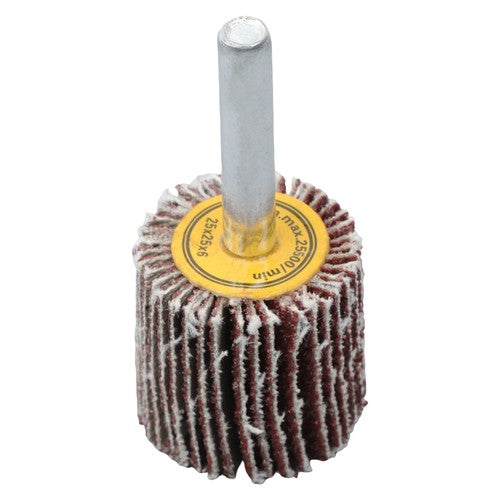 5 Pack 1" x 1" x 1/4" Shank Mounted Flap Wheels 80 Grit Aluminum Oxide