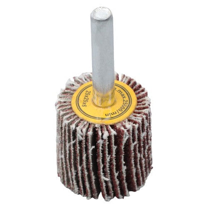 5 Pack 1" x 1" x 1/4" Shank Mounted Flap Wheels 80 Grit Aluminum Oxide