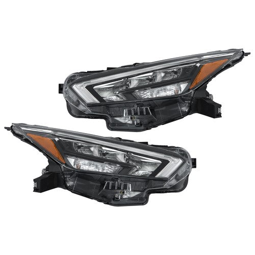 LED Clear Lens New For Nissan Versa S SR SV 2020-2021 Pair Headlight Replacement