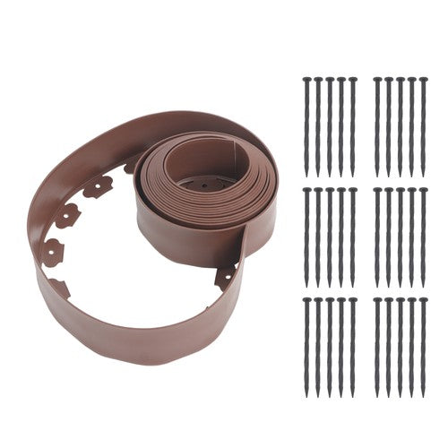 33 FT No-Dig Garden Edge Lawn Border L-shaped Landscape Edging Border Kit New