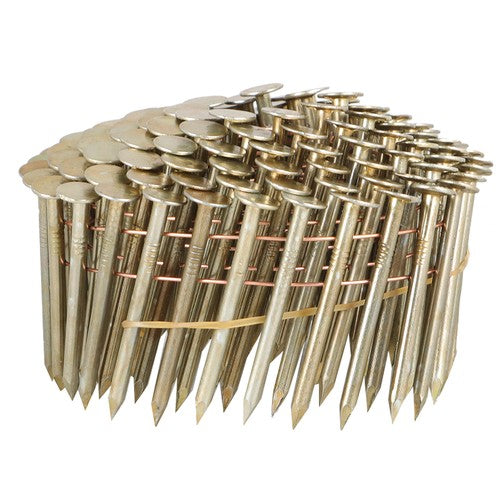 1-3/4" × 0.12" Coil Roofing Nail Galvanized 3/8" Head Diameter 15 Degree 7200Pcs