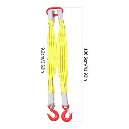 Lifting Slings Straps With Hooks 3.3Feet Two Leg Bridle Web Sling 4409 lbs