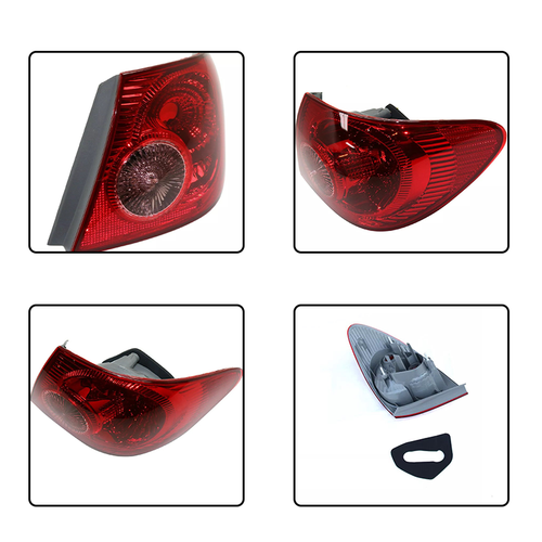 Outer Inner Tail Lights Clear Lens for 2003-2008 for Toyota Corolla Right Side