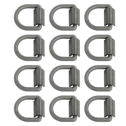 Heavy Duty 3/8" Weld-On D Rings 5000 lbs MBS 12 Pack for Trailers & ATVs