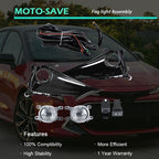 LH+RH Daytime Running Lights w/Wiring Switch For 19-21 Toyota Corolla Hatchback