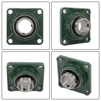 Self-Aligning UCF210-32 Pillow Block Bearing Solid Base 2" Bore 4-Bolt 2Pcs