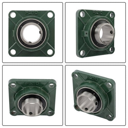 Self-Aligning UCF210-32 Pillow Block Bearing Solid Base 2" Bore 4-Bolt 2Pcs
