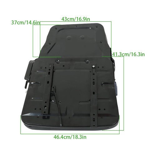 Universial Seat with Adjustable Backrest Seatbelt Slid for Forklift Tractor