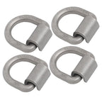 4 Pack 3/4" Heavy Duty Weld On Forged D Rings with Welding Clips, 26,500 lbs