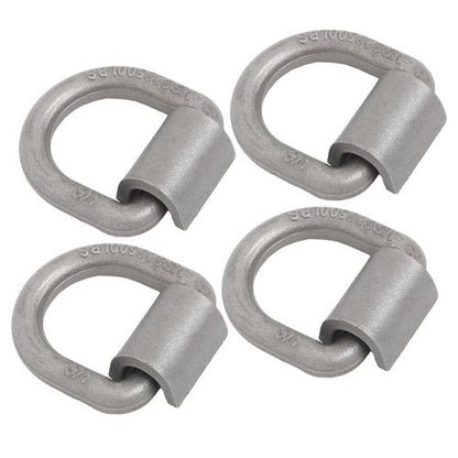 4 Pack 3/4" Heavy Duty Weld On Forged D Rings with Welding Clips, 26,500 lbs