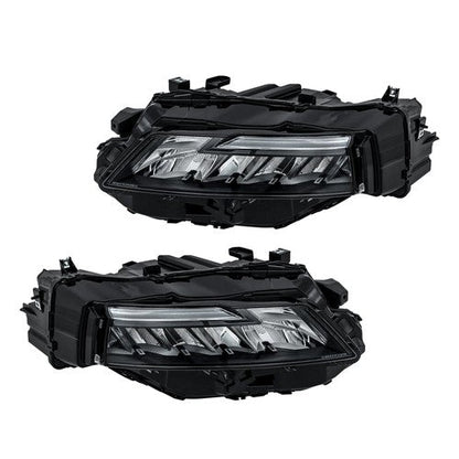 LH+RH Side Black Housing For Nissan Rogue 2021-2023 Headlights Replacement LED