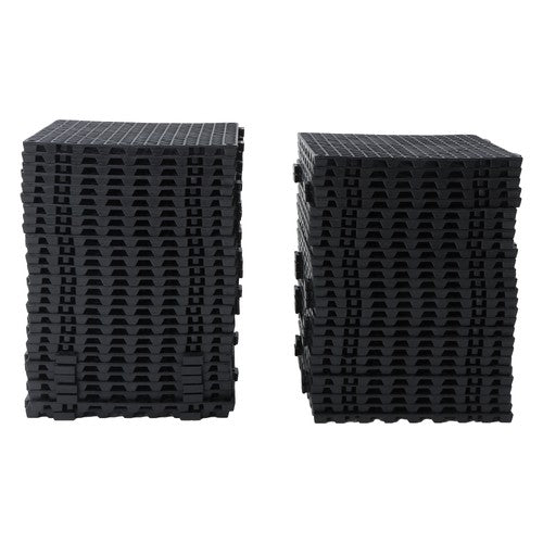55PCS 12x12" Interlocking Drainage Floor Tiles Modular Interlocking Tile Black