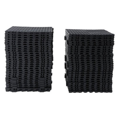 55PCS 12x12" Interlocking Drainage Floor Tiles Modular Interlocking Tile Black