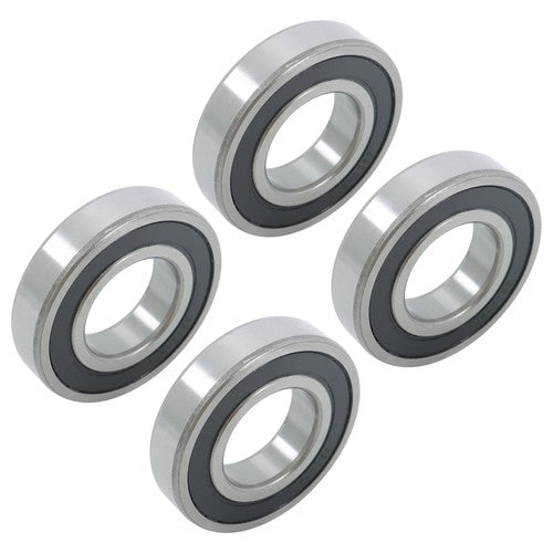 4Pcs 6208-2RS Bearings 40×80×18mm Double Rubber Seals Deep Groove Ball Bearing