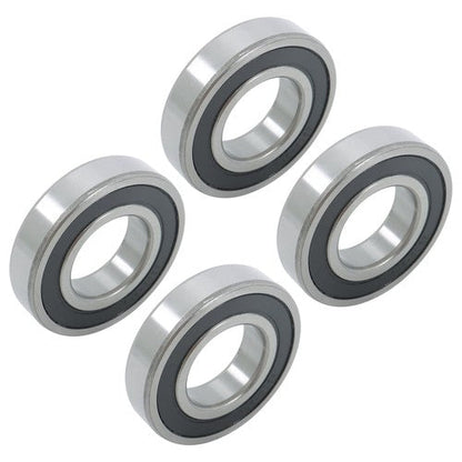 4Pcs 6208-2RS Bearings 40×80×18mm Double Rubber Seals Deep Groove Ball Bearing