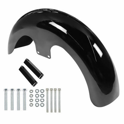 NEW 23" Wrap Front Fender Gloss Black For Touring Road King Electra Glide FLHR