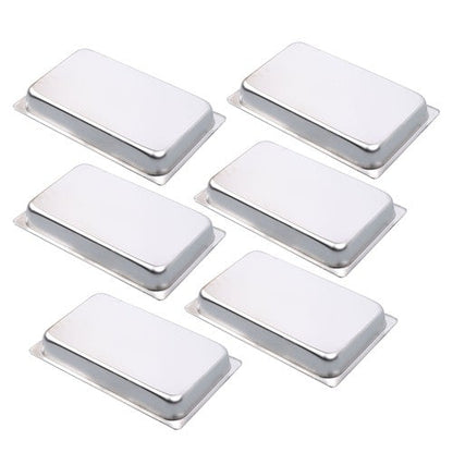 6 Pack 2.5 Inch Deep Full Size  Restaurant Steam Table Pans Without Lid