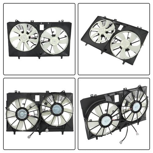 Radiator Condenser Cooling Fan Assembly For Toyota Sienna Lexus RX350 2011-2016