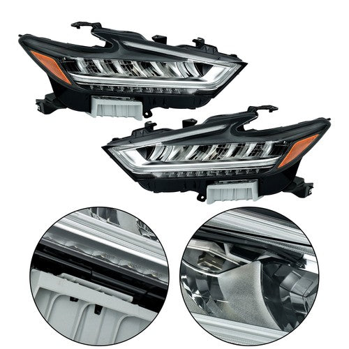 Fit For Nissan Maxima 2019 2020 2021 Front LED 1 Pair Headlights Assembly Set