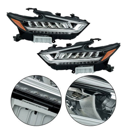 Fit For Nissan Maxima 2019 2020 2021 Front LED 1 Pair Headlights Assembly Set