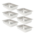 4 Inch Deep Restaurant Steam Table Pans 6 Pack Full Size Without Lid