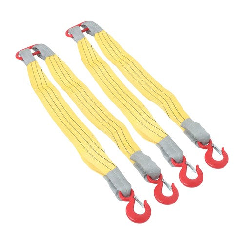 2 PCS 3.3ft Lifting Slings Straps with Hooks Two Leg Rigging Straps 4410 lbs