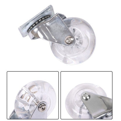 2Inch Caster Wheels 4 pieces Heavy Duty Alloy Steel + Rubber Casters white