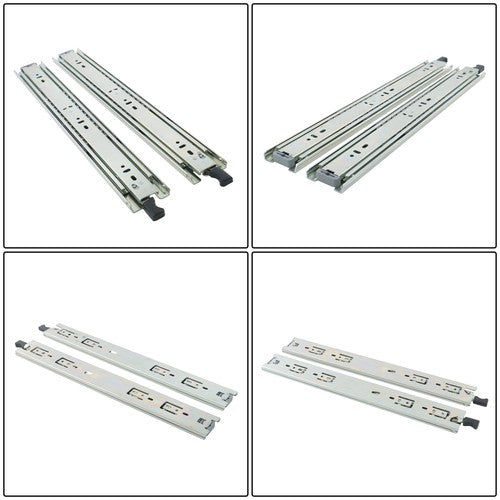 1 Pair of 16" Locking Drawer Slides Full Extension & Lock 150 lb Load Capacity