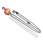 Hand chain hoist carbon steel orange 2 tons/4400 lbs 10 feet 360° swivel hook
