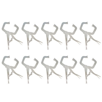 10 pc 11" Swivel Pad Locking C-Clamp Locking Pliers Entrained Rotary Gasket US