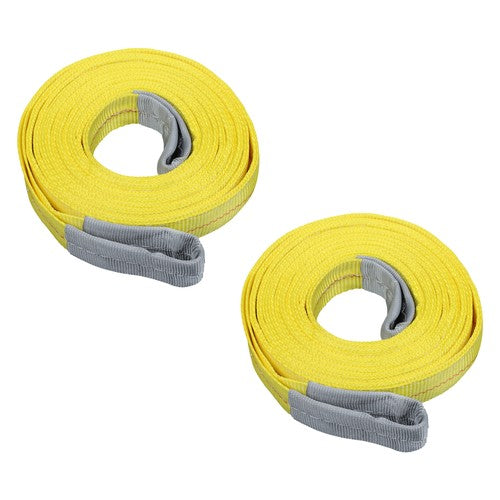 2 Pcs 20' x 2" Lifting Sling Straps 9400lbs Fracture Strength for Hoist, Truck