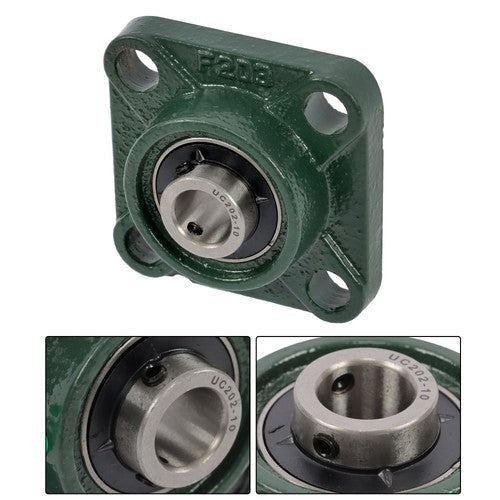 4pcs UCF202-10 Pillow Block Bearing 5/8" Bore 4-Bolt Self-Aligning Solid Base