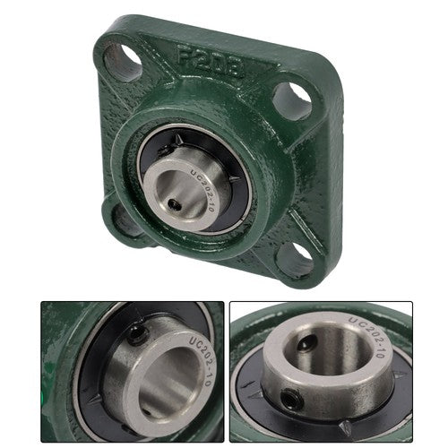 4pcs UCF202-10 Pillow Block Bearing 5/8" Bore 4-Bolt Self-Aligning Solid Base