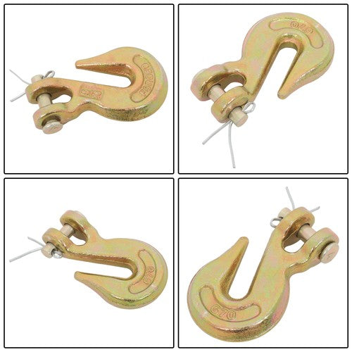 10 Pack 5/16 Inch G70 Clevis Grab Hooks Chain Hooks - 5400lbs Working Load Limit